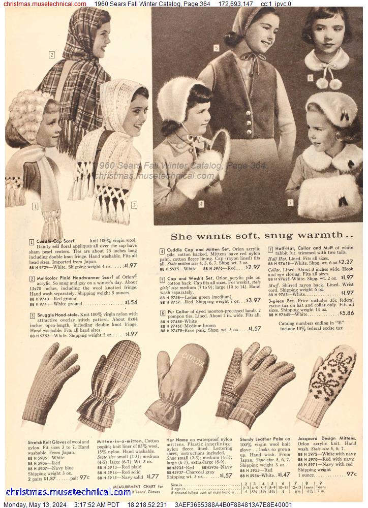 1960 Sears Fall Winter Catalog, Page 364