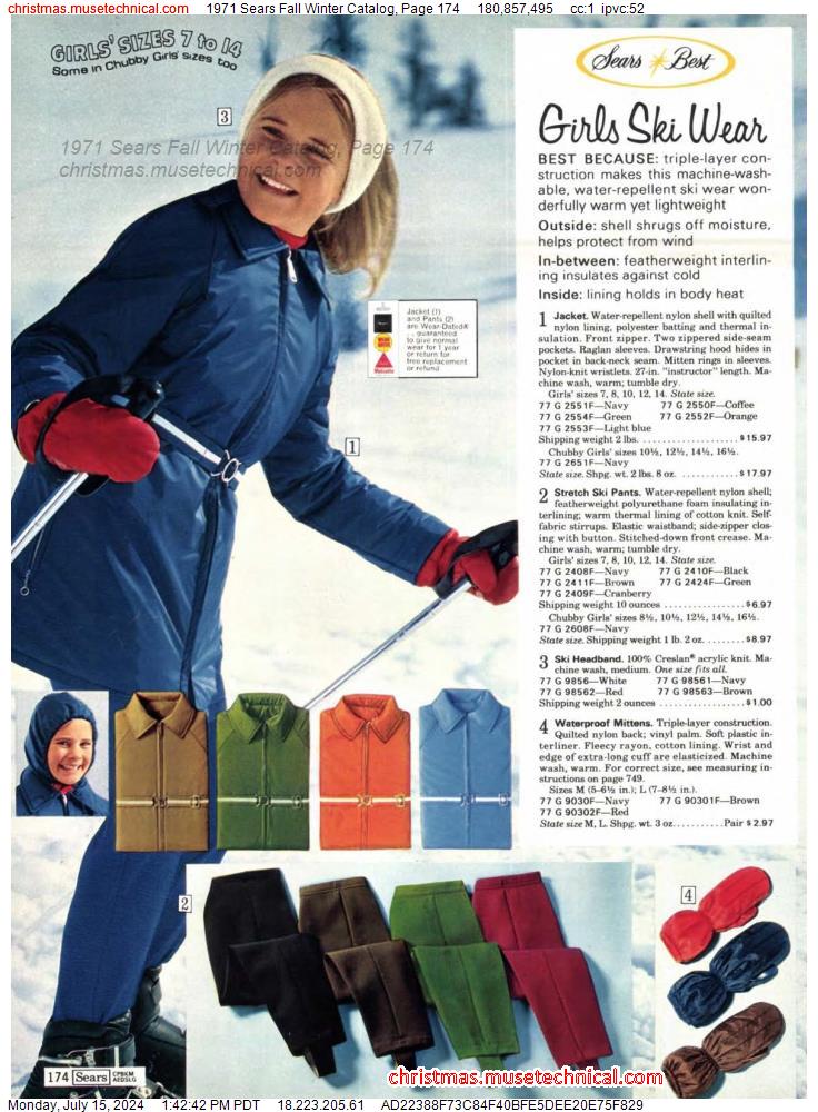 1971 Sears Fall Winter Catalog, Page 174
