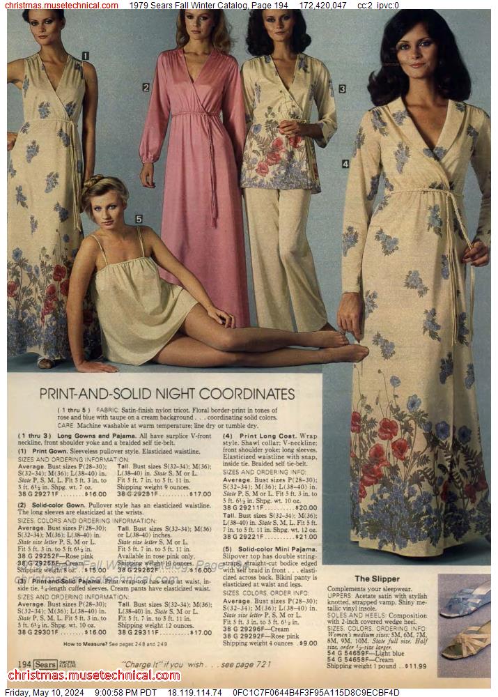 1979 Sears Fall Winter Catalog, Page 194