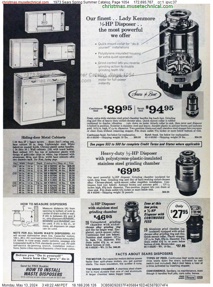 1973 Sears Spring Summer Catalog, Page 1054