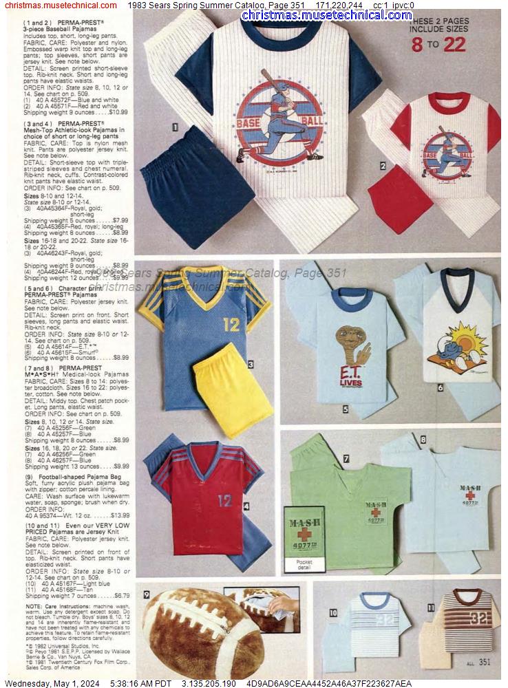 1983 Sears Spring Summer Catalog, Page 351