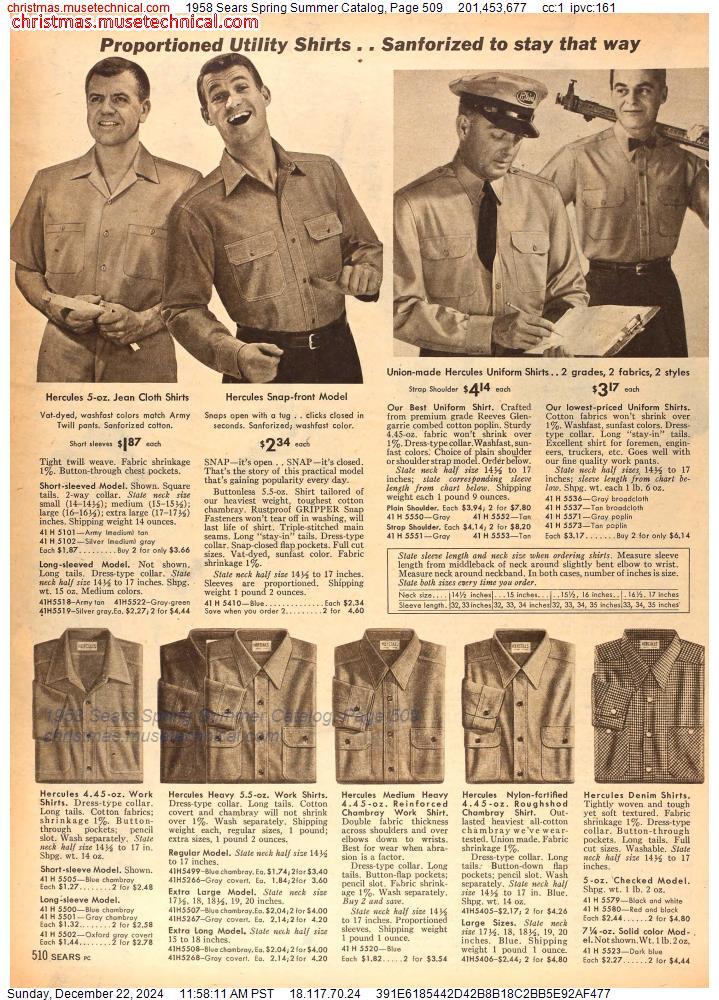 1958 Sears Spring Summer Catalog, Page 509