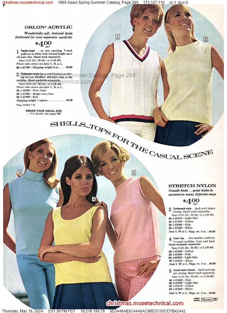 1969 Sears Spring Summer Catalog, Page 295