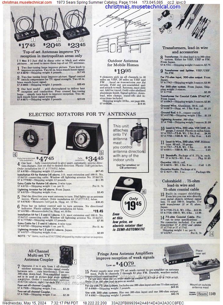 1973 Sears Spring Summer Catalog, Page 1144