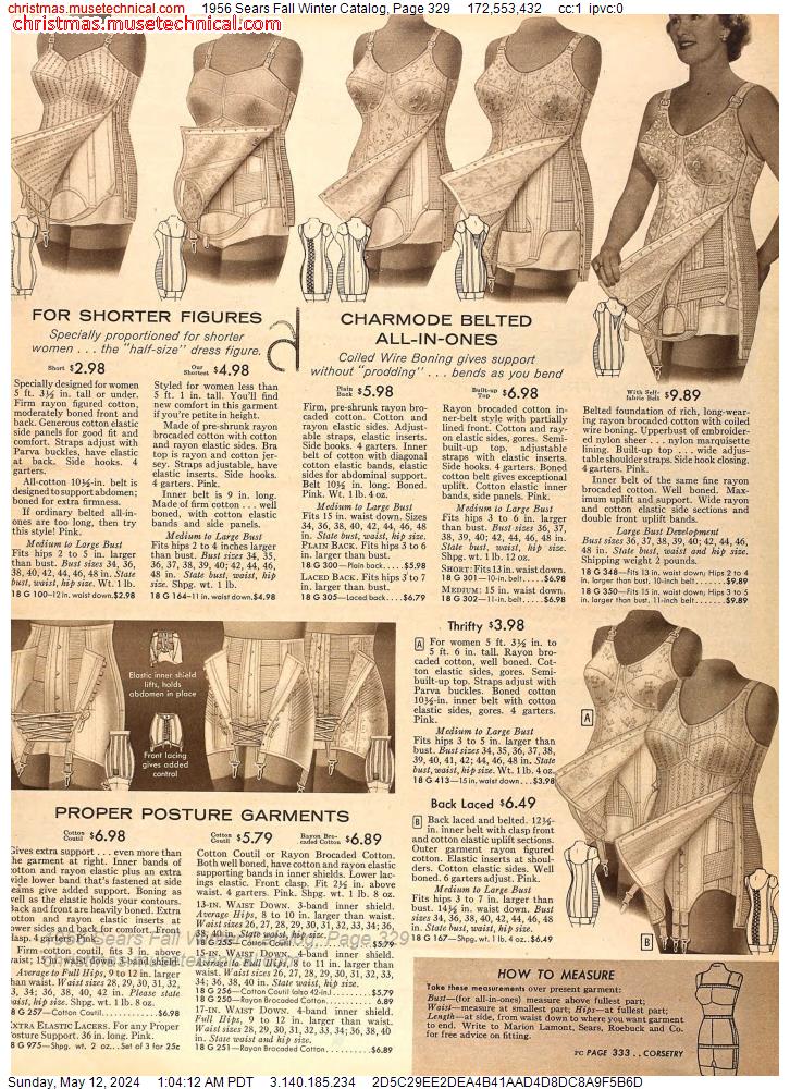 1956 Sears Fall Winter Catalog, Page 329