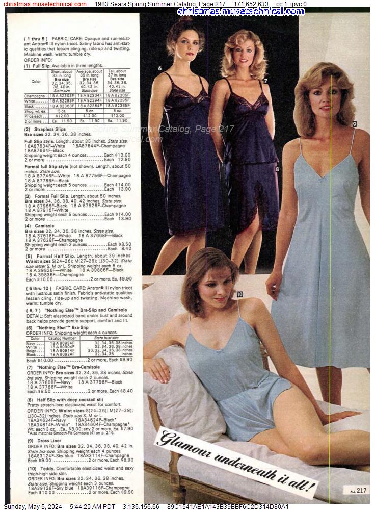 1983 Sears Spring Summer Catalog, Page 217