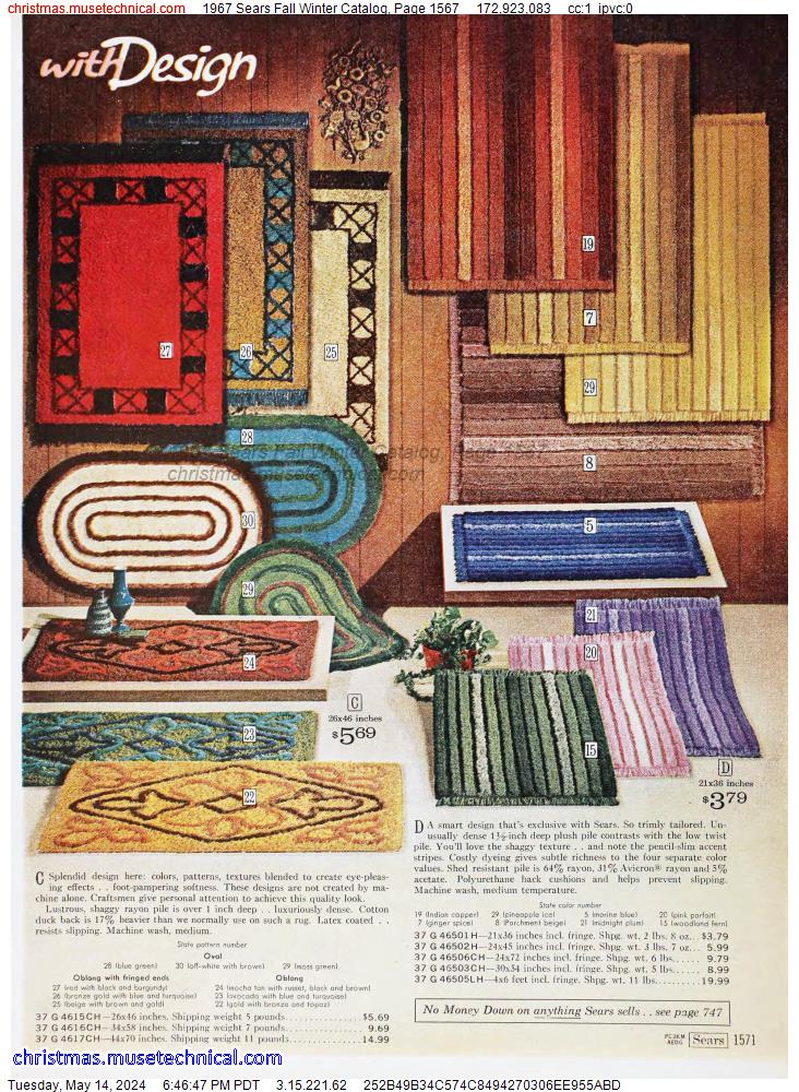 1967 Sears Fall Winter Catalog, Page 1567