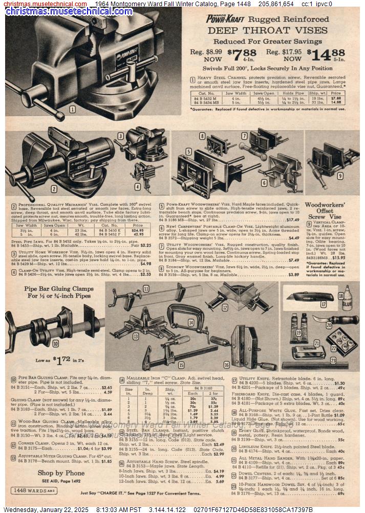 1964 Montgomery Ward Fall Winter Catalog, Page 1448