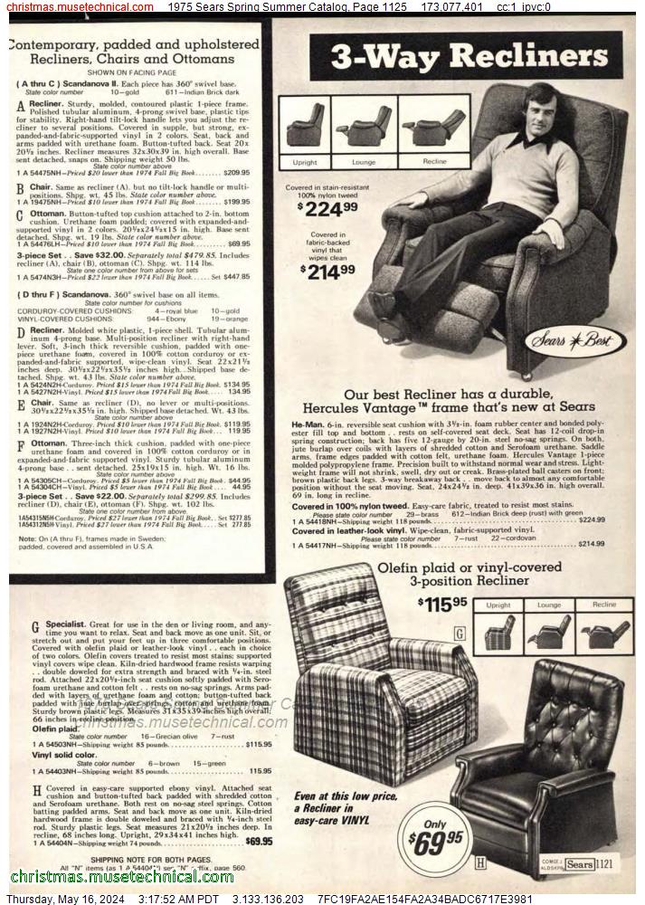 1975 Sears Spring Summer Catalog, Page 1125