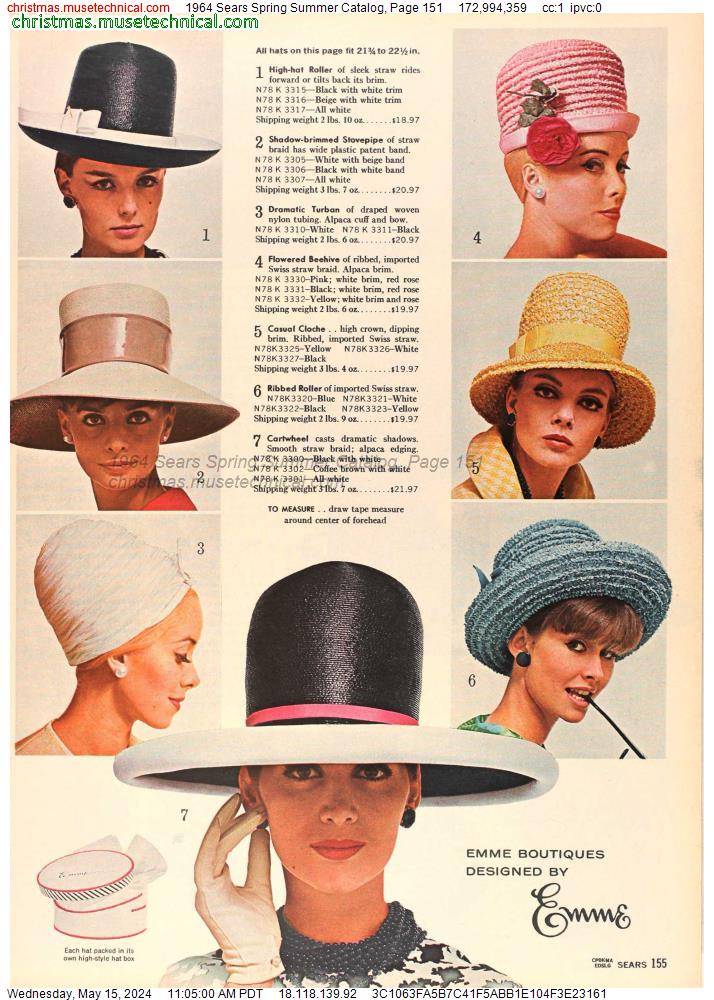 1964 Sears Spring Summer Catalog, Page 151