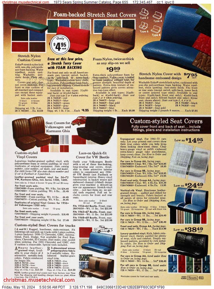 1973 Sears Spring Summer Catalog, Page 655