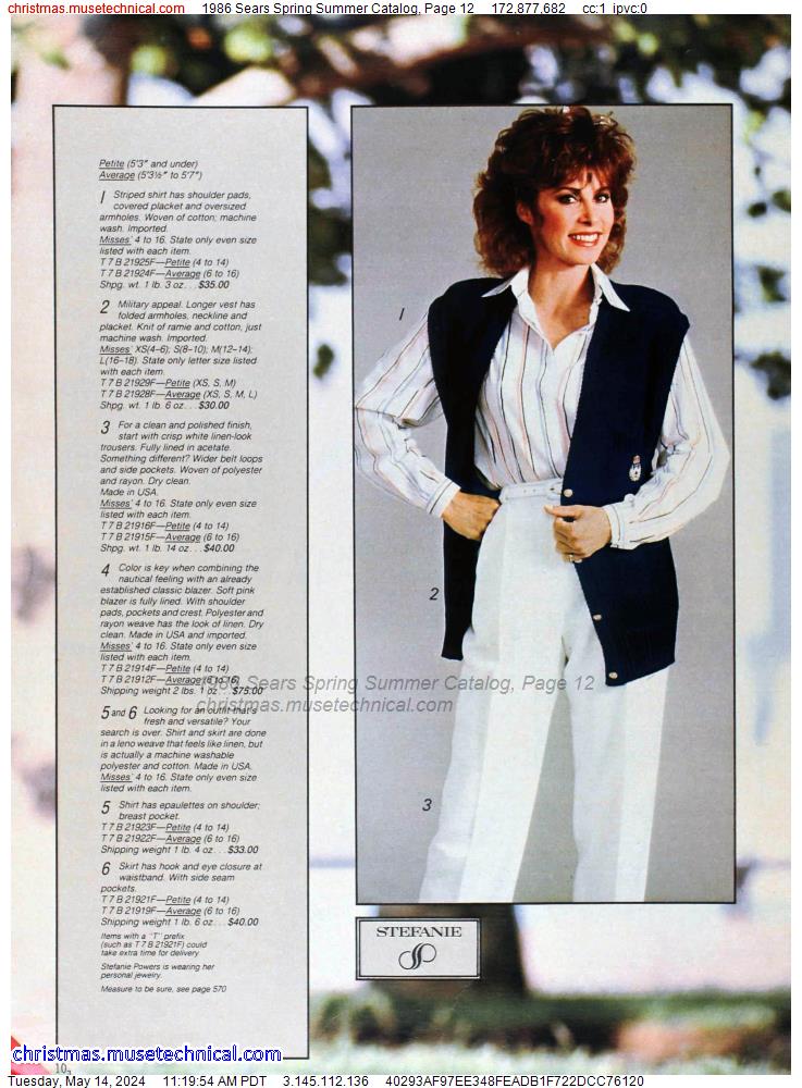 1986 Sears Spring Summer Catalog, Page 12