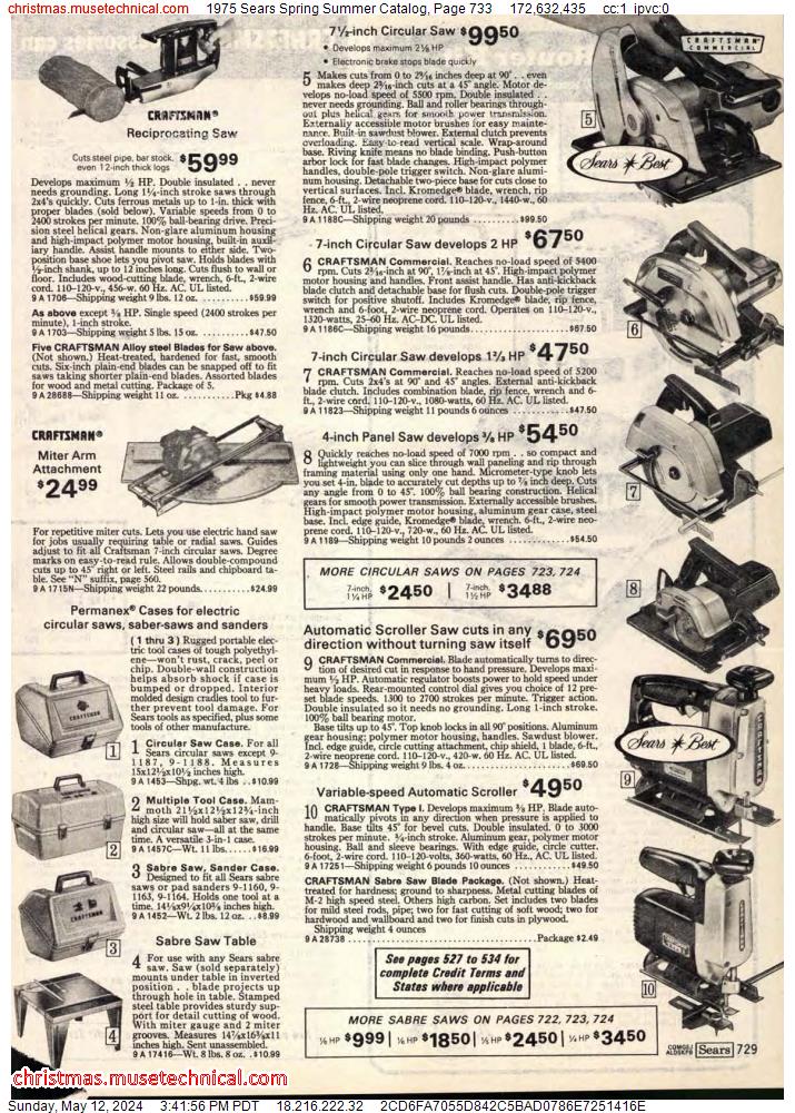 1975 Sears Spring Summer Catalog, Page 733