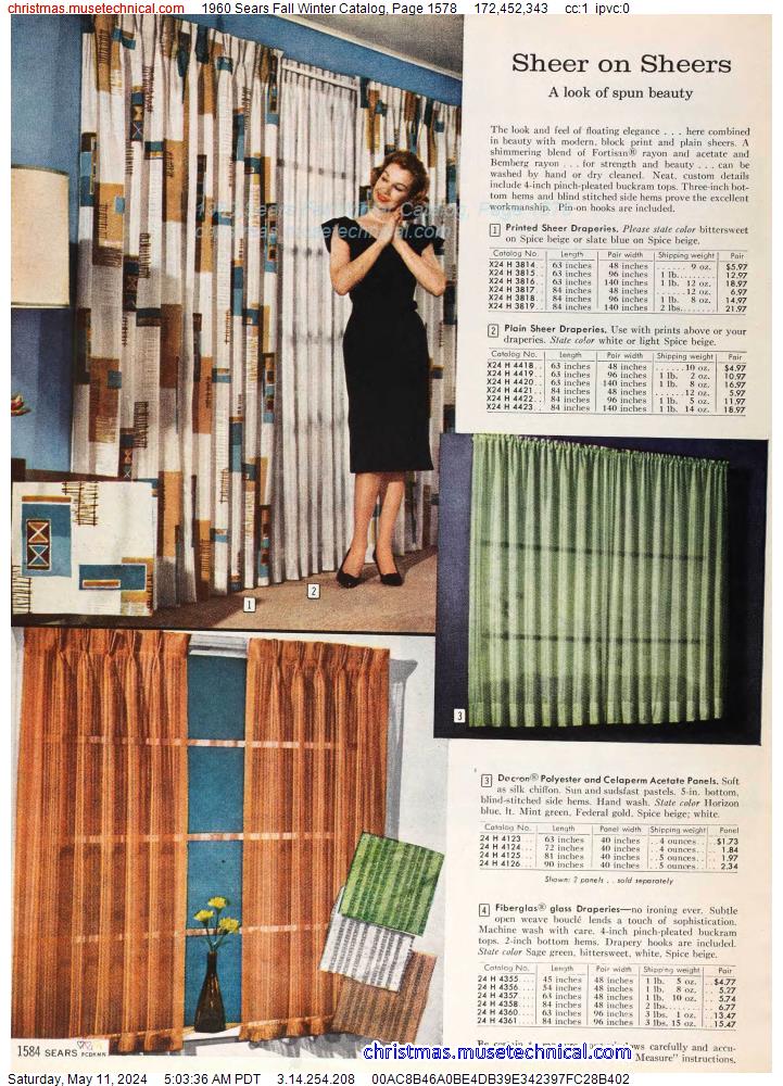 1960 Sears Fall Winter Catalog, Page 1578