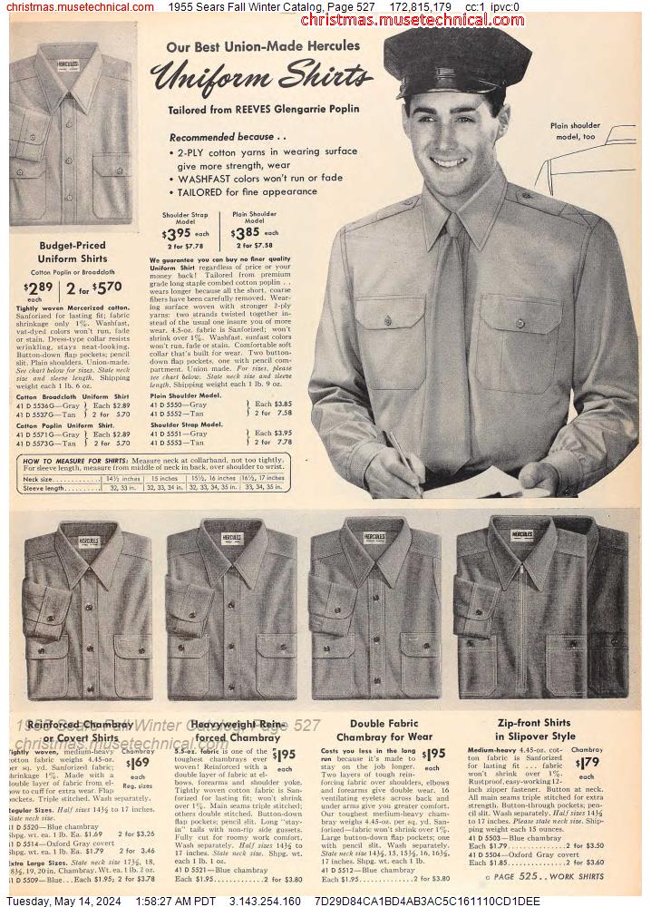 1955 Sears Fall Winter Catalog, Page 527