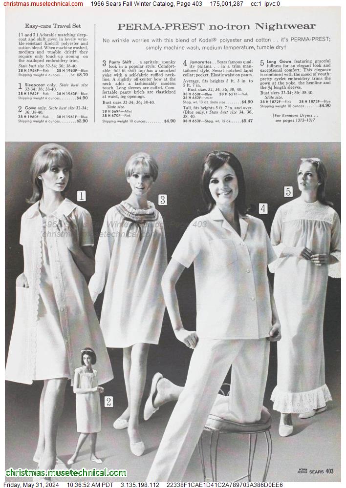 1966 Sears Fall Winter Catalog, Page 403
