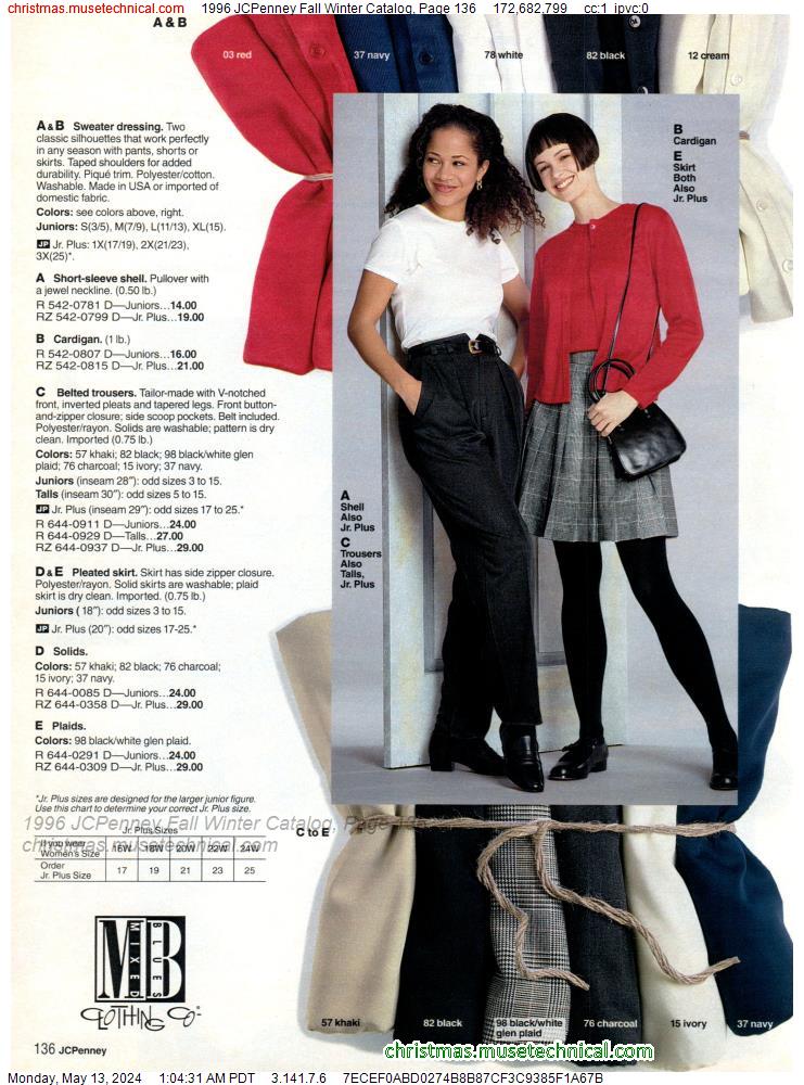 1996 JCPenney Fall Winter Catalog, Page 136