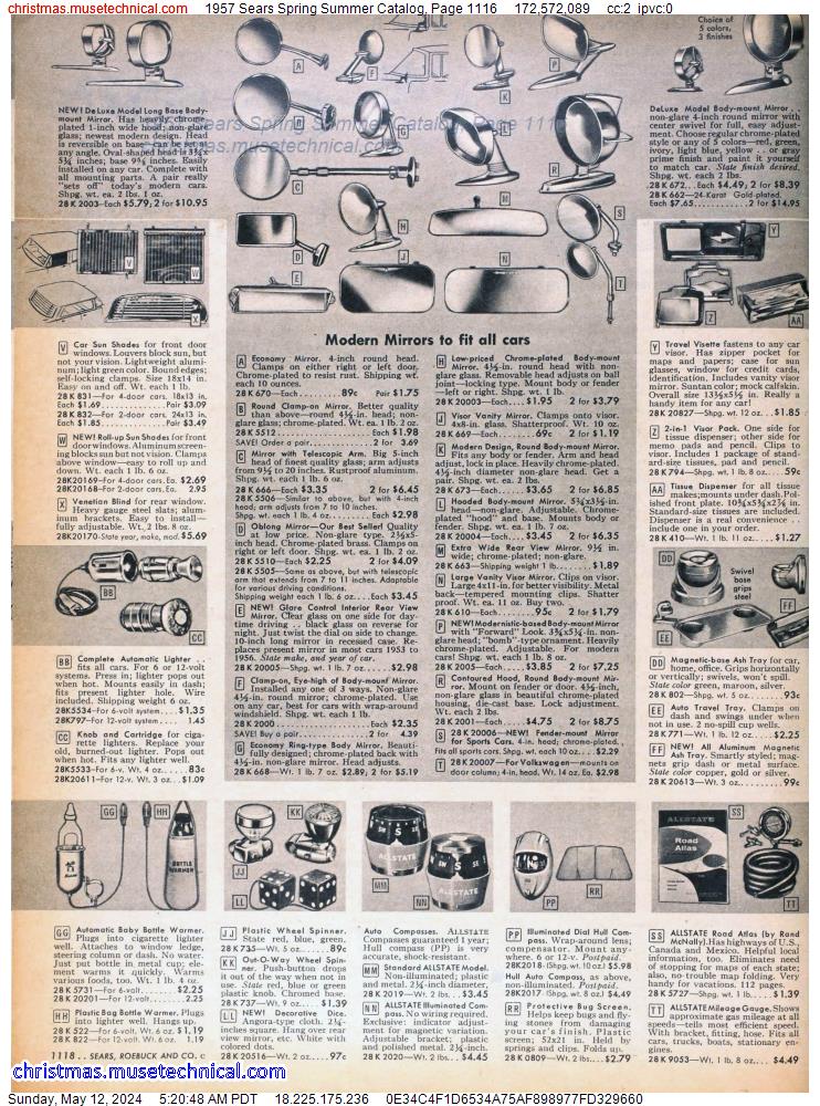1957 Sears Spring Summer Catalog, Page 1116