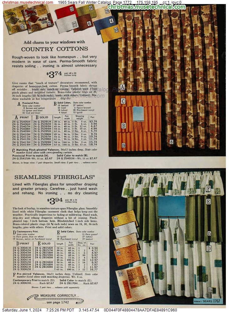 1965 Sears Fall Winter Catalog, Page 1772