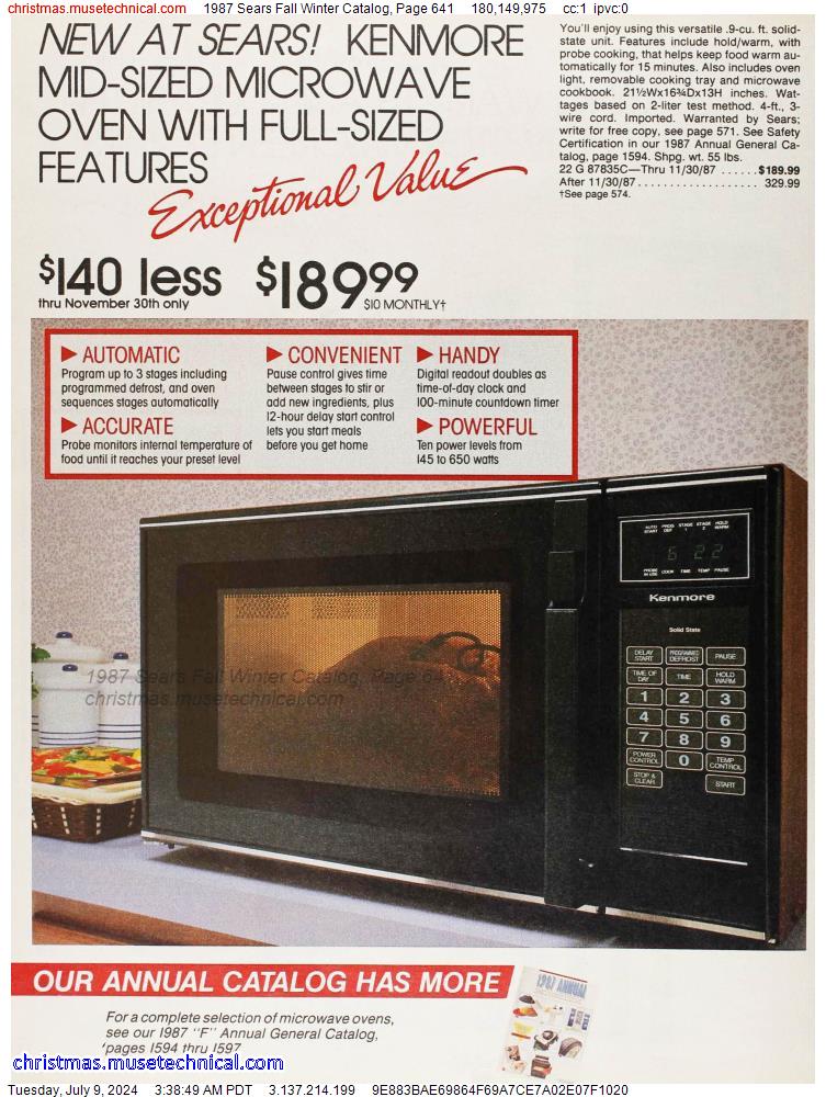 1987 Sears Fall Winter Catalog, Page 641