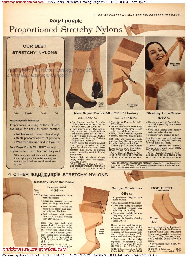 1956 Sears Fall Winter Catalog, Page 256