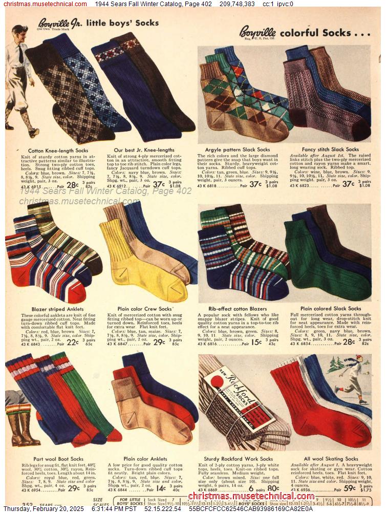 1944 Sears Fall Winter Catalog, Page 402