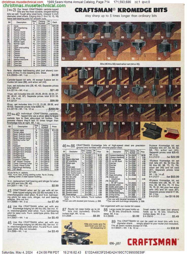 1989 Sears Home Annual Catalog, Page 714