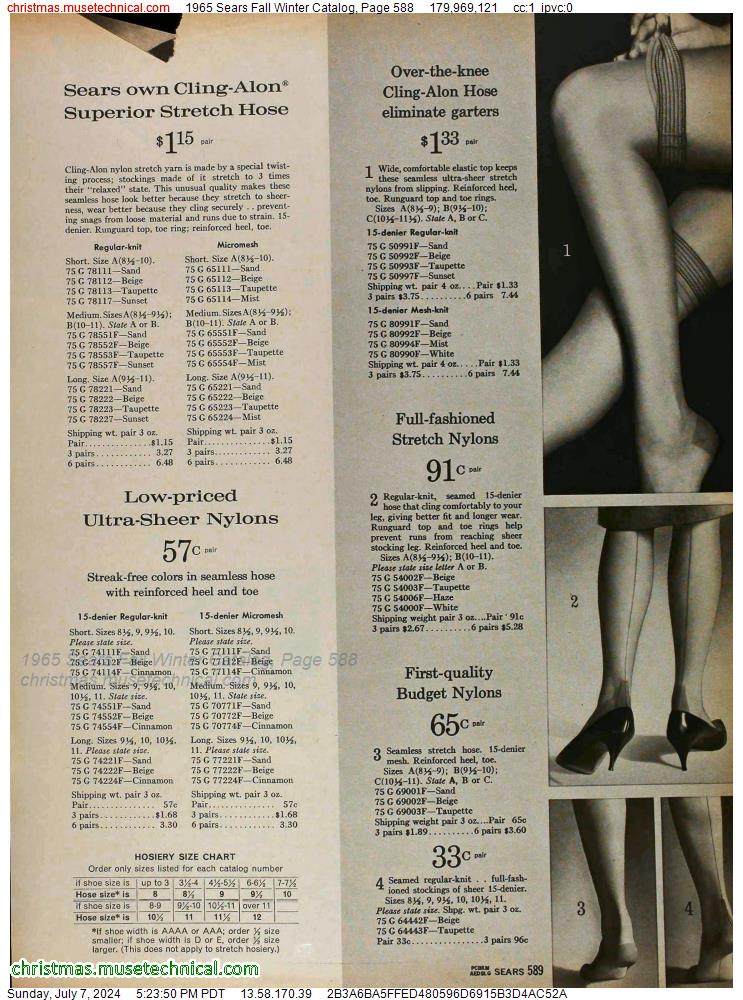 1965 Sears Fall Winter Catalog, Page 588