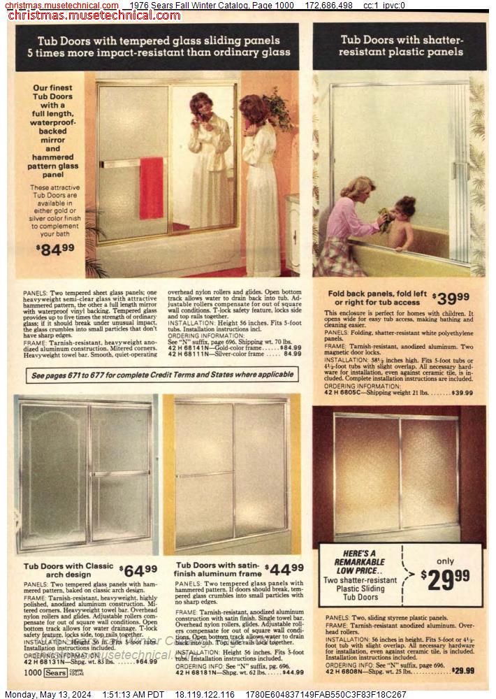 1976 Sears Fall Winter Catalog, Page 1000