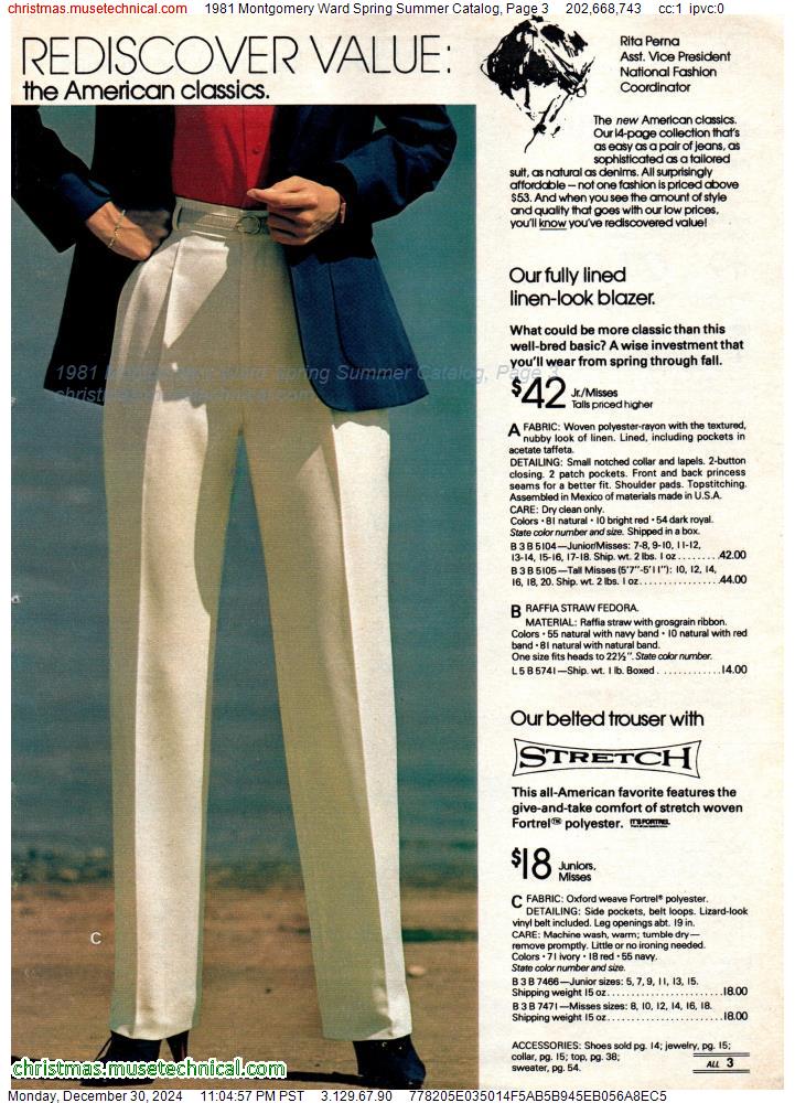 1981 Montgomery Ward Spring Summer Catalog, Page 3