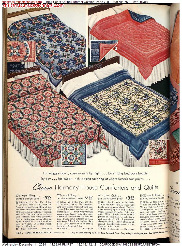 1947 Sears Spring Summer Catalog, Page 708