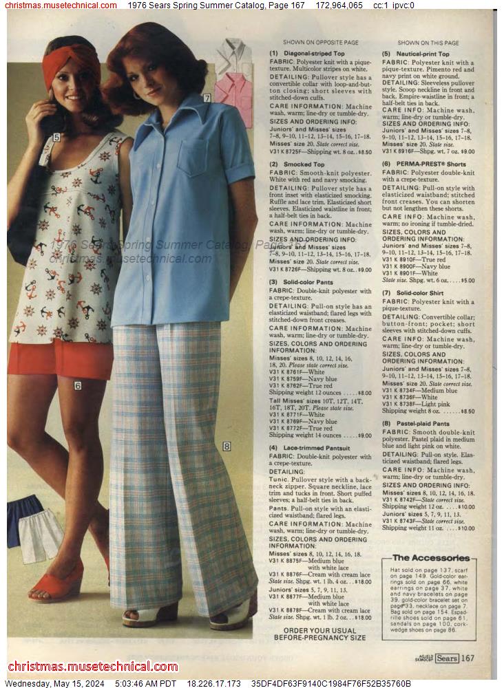 1976 Sears Spring Summer Catalog, Page 167