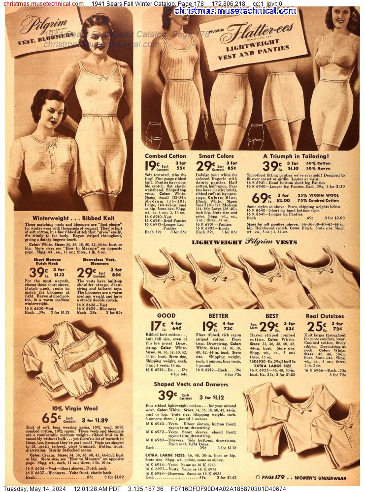1941 Sears Fall Winter Catalog, Page 178