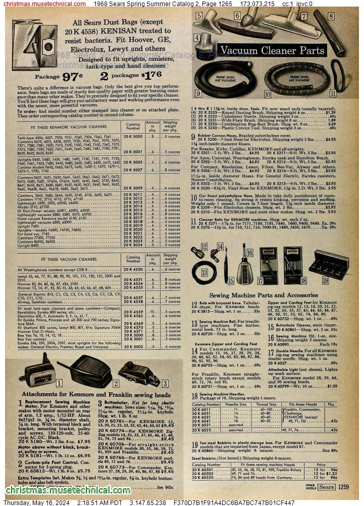 1968 Sears Spring Summer Catalog 2, Page 1265
