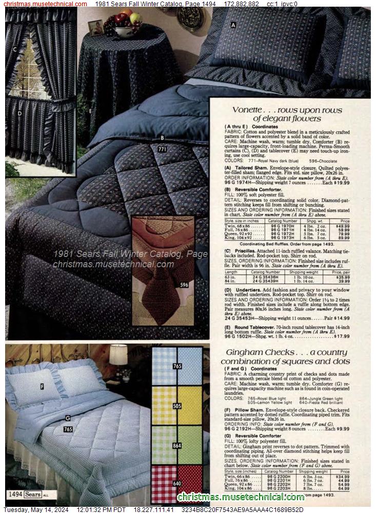 1981 Sears Fall Winter Catalog, Page 1494