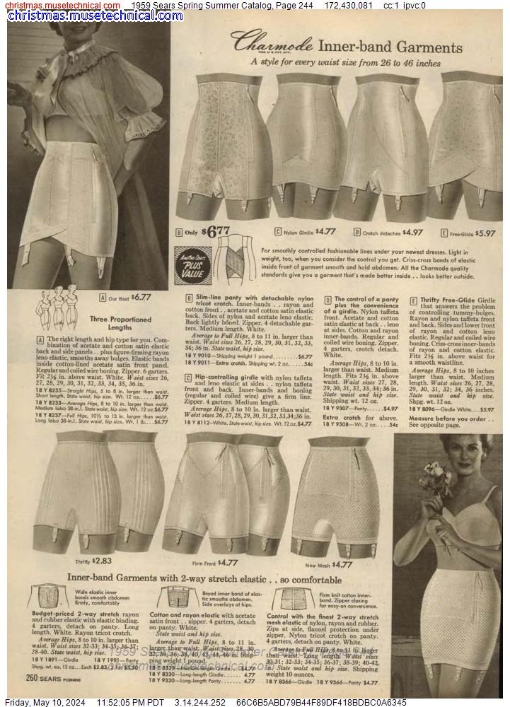 1959 Sears Spring Summer Catalog, Page 244