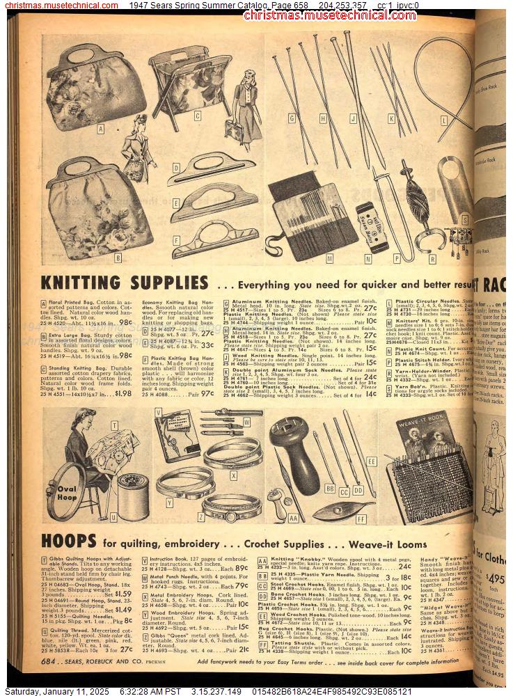 1947 Sears Spring Summer Catalog, Page 658