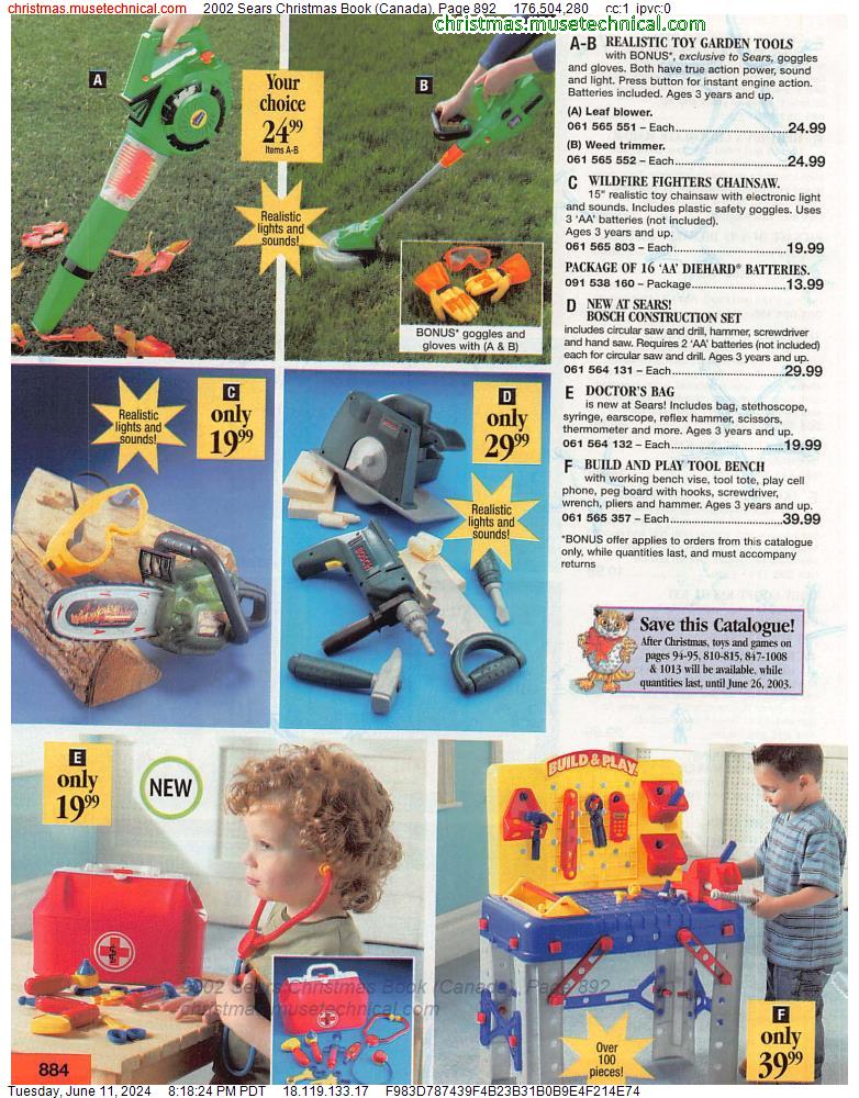 2002 Sears Christmas Book (Canada), Page 892