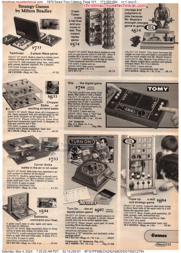 1978 Sears Toys Catalog, Page 121