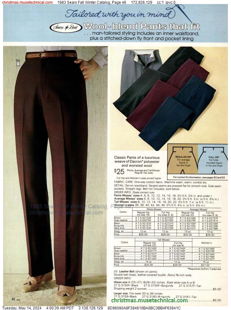 1983 Sears Fall Winter Catalog, Page 46