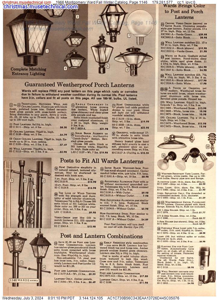 1966 Montgomery Ward Fall Winter Catalog, Page 1146