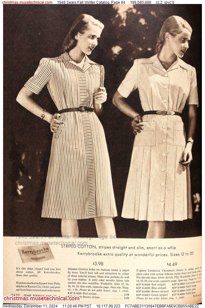 1946 Sears Fall Winter Catalog, Page 84