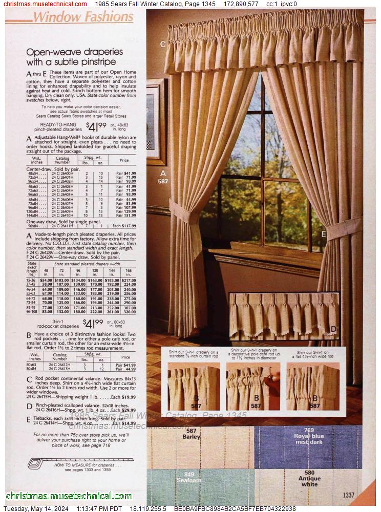 1985 Sears Fall Winter Catalog, Page 1345