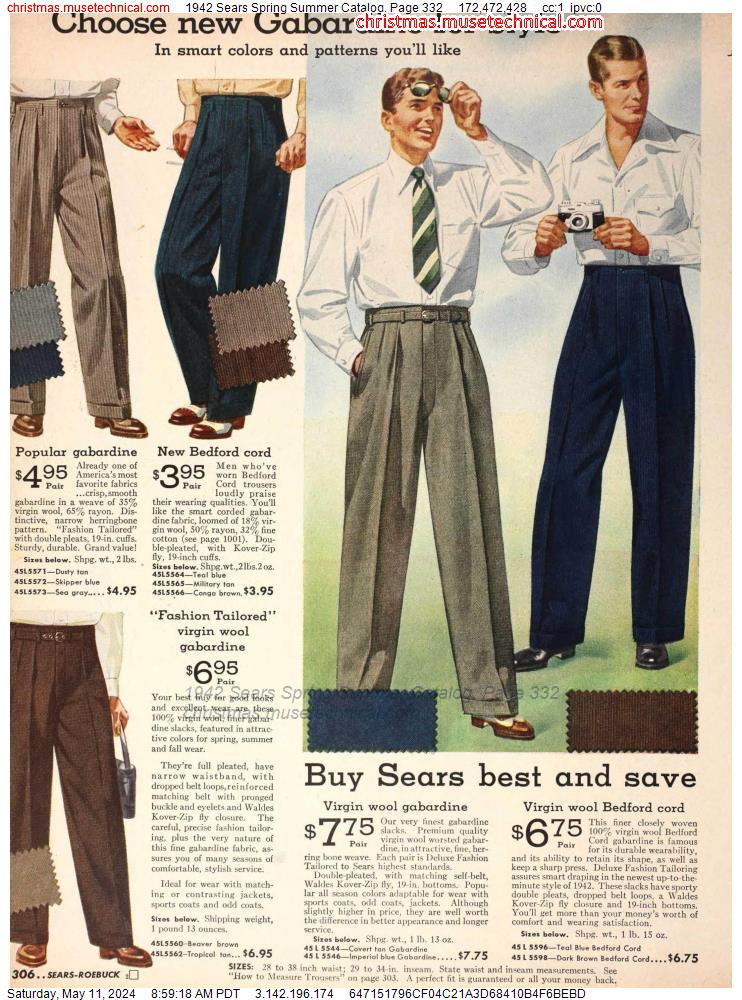 1942 Sears Spring Summer Catalog, Page 332