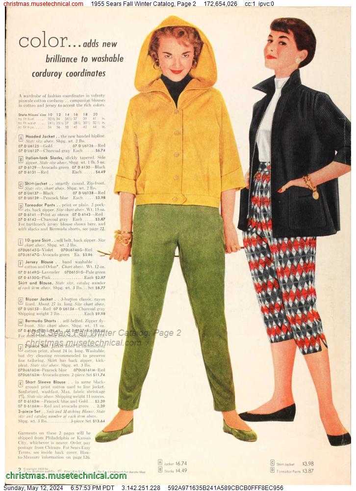 1955 Sears Fall Winter Catalog, Page 2