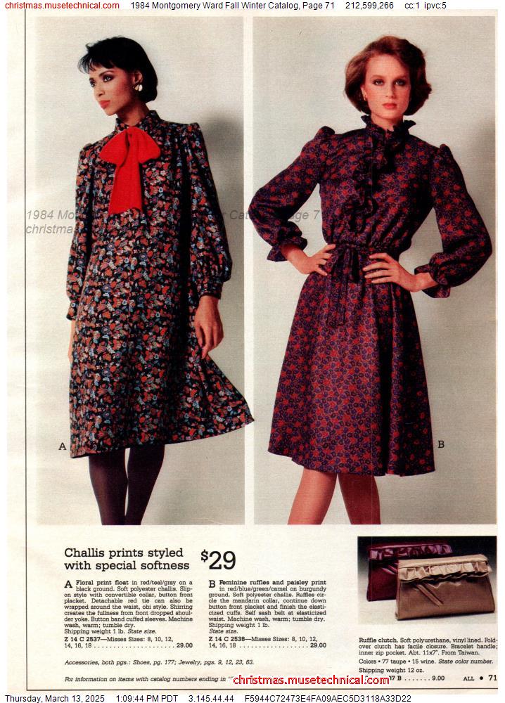 1984 Montgomery Ward Fall Winter Catalog, Page 71