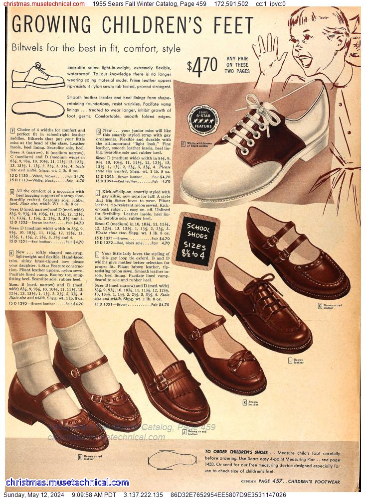 1955 Sears Fall Winter Catalog, Page 459
