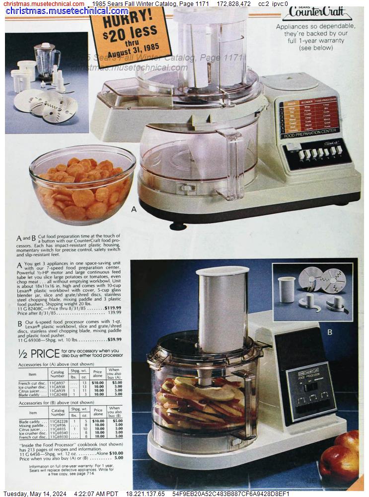 1985 Sears Fall Winter Catalog, Page 1171