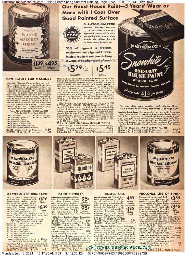 1955 Sears Spring Summer Catalog, Page 1052