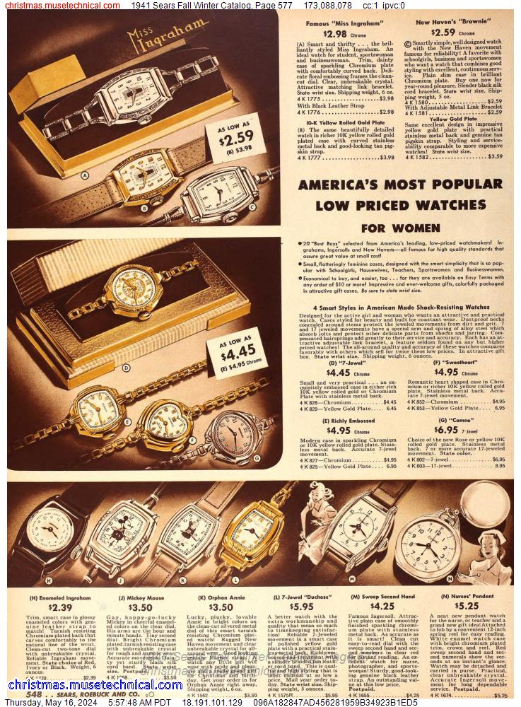 1941 Sears Fall Winter Catalog, Page 577
